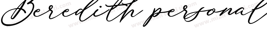 Beredith personal use font字体转换